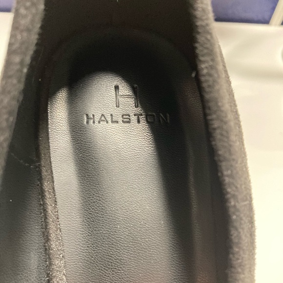 Halston Black Suede Kinshasa Pointed Chunky Heels (US 10) - Picture 6 of 10